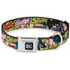 Buckle-Down DC Superheroines Wonder Woman & Supergirl & Batgirl Seatbelt Buckle Dog Collar