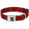Buckle-Down DC Black Adam Justice Society Icons Red/Black Seatbelt Buckle Dog Collar