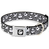 Jack Expression2 Full Color Seatbelt Buckle Collar - Jack Expressions/Stripe White/Black