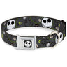 Jack Expression4 Full Color Seatbelt Buckle Collar - NBC Jack Expressions/Halloween Elements Gray
