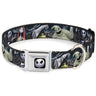 Jack Expression6 Full Color Seatbelt Buckle Collar - Nightmare Before Christmas 4-Character Group/Cemetery Scene