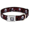 Buckle-Down Disney Jack Nightmare Before Christmas 3-Jack & Peeping Eyes Seatbelt Buckle Dog Collar