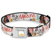 Buckle-Down Disney Princess Crown Moana Seatbelt Buckle Dog Collar