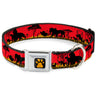 Lion King Paw Full Color Black Gold Seatbelt Buckle Collar - Mufasa & Simba JUST CANT WAIT TO BE KING/Family Silhouette