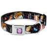 Princess Gem CLOSE-UP Full Color Purple Seatbelt Buckle Collar - Disney Princesses & Princes Dancing