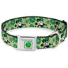 Mickey Mouse St. Patricks Day Shamrock Full Color Greens Seatbelt Buckle Collar - Mickey Mouse St. Patricks Day LUCKY ME Leprechaun Pose and Shamrocks Greens