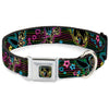 Buckle-Down Disney Electric Tinkerbell Poses & Stripes Seatbelt Buckle Dog Collar