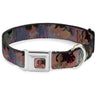 Pocahontas Colors of the Wind Full Color Seatbelt Buckle Collar - Pocahontas & John Smith Scenes