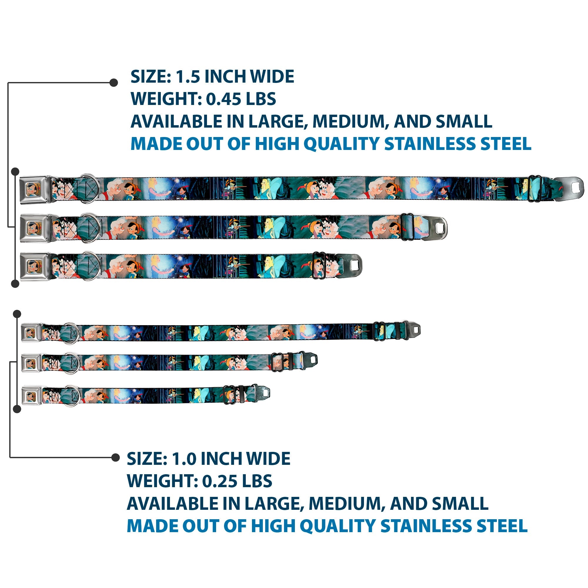 Pinochio Puppet Full Color Tan Seatbelt Buckle Collar - PINOCCHIO/Jiminy Cricket Workshop Tools