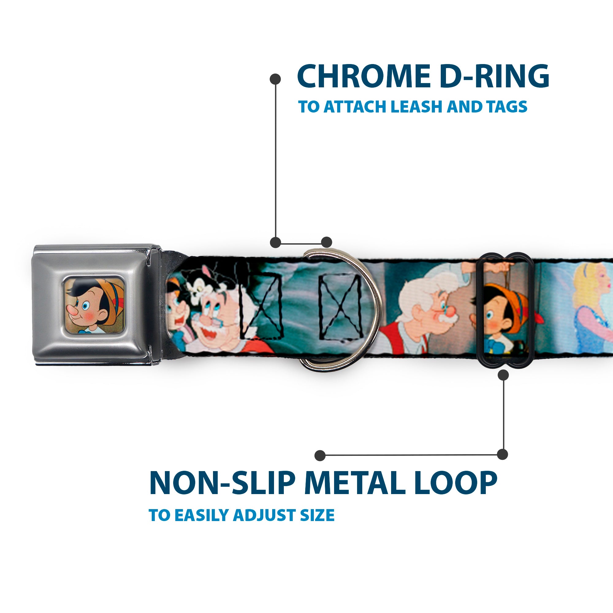 Pinochio Puppet Full Color Tan Seatbelt Buckle Collar - PINOCCHIO/Jiminy Cricket Workshop Tools