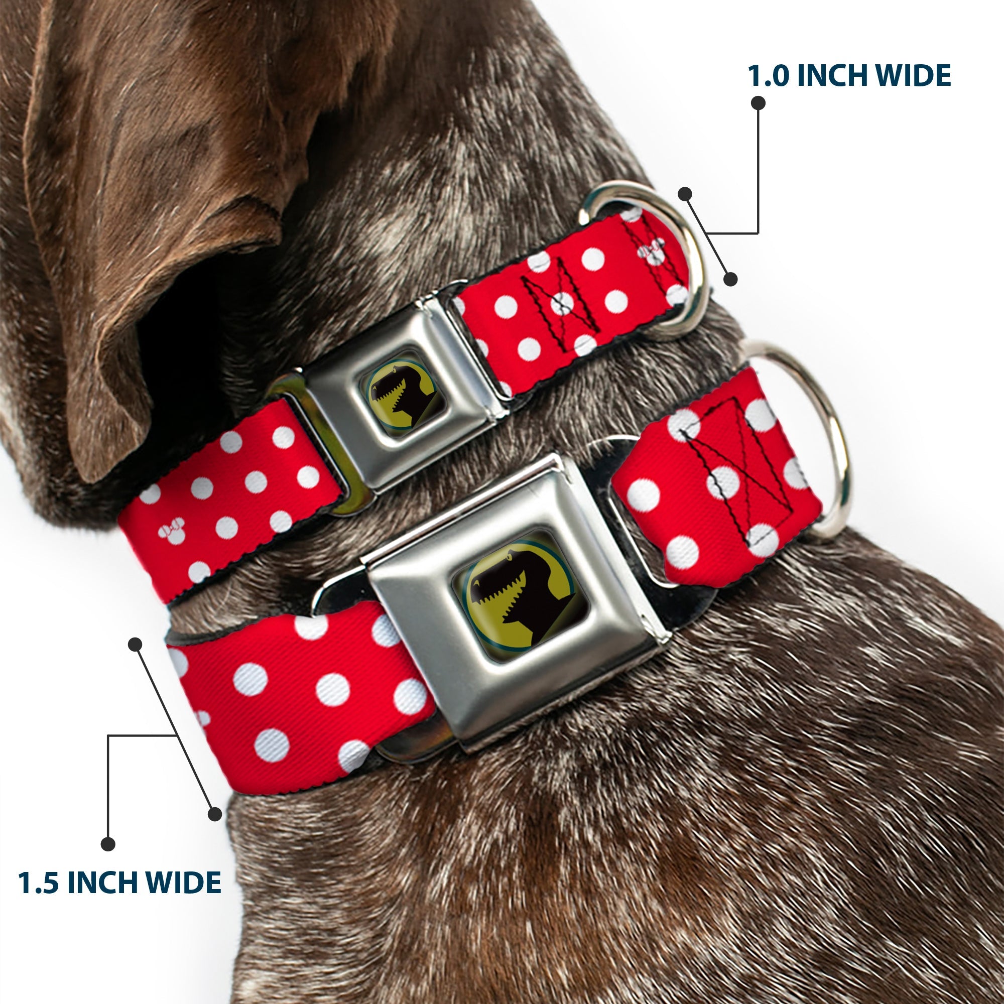 Minnie Mouse Red And White Polka Dot Dog Collar