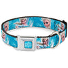 Buckle-Down Disney Frozen Elsa Face & Action Pose & Snowflakes Seatbelt Buckle Dog Collar