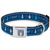 Buckle-Down Disney Lilo & Stitch Olaf & Snowflakes Stitch Seatbelt Buckle Dog Collar