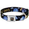 Buckle-Down Disney Inside Out Rainbow Joy Poses & Rain One of Those Days Seatbelt Buckle Dog Collar