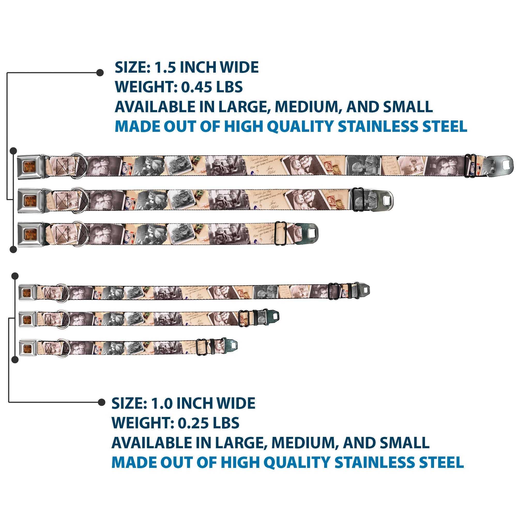 Up MY ADVENTURE BOOK Cover Full Color Seatbelt Buckle Collar - Up Adventure Book Snapshots/Post Cards