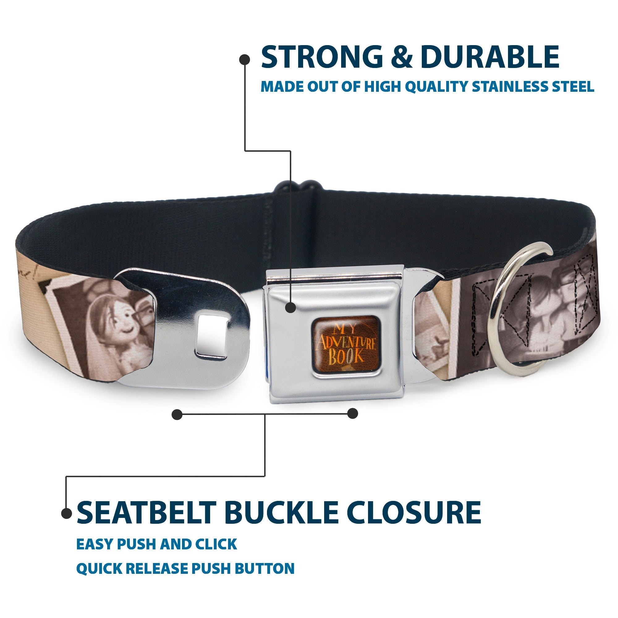 Up MY ADVENTURE BOOK Cover Full Color Seatbelt Buckle Collar - Up Adventure Book Snapshots/Post Cards