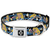 Buckle-Down Disney Alice in Wonderland & Clock & Bottle Diamond & Stripe Seatbelt Buckle Dog Collar