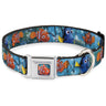 Nemo Smiling Full Color Seatbelt Buckle Collar - Nemo & Dory Poses