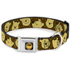 Buckle-Down Disney Hunny Pot Winnie the Pooh Expressions & Honeycomb Seatbelt Buckle Dog Collar