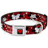 Buckle-Down Disney Mickey & Minnie Hugs & Kisses Poses Seatbelt Buckle Dog Collar