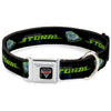 Buckle-Down Disney Cars 3 Jackson Storm Pose & Stripe Seatbelt Buckle Dog Collar