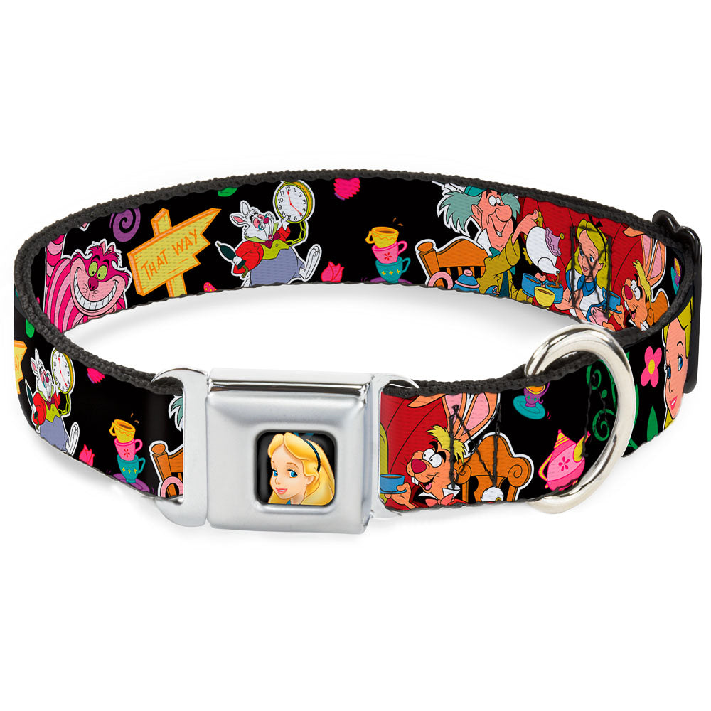 Alice CLOSE-UP Full Color Seatbelt Buckle Collar - Alices Encounters in Wonderland