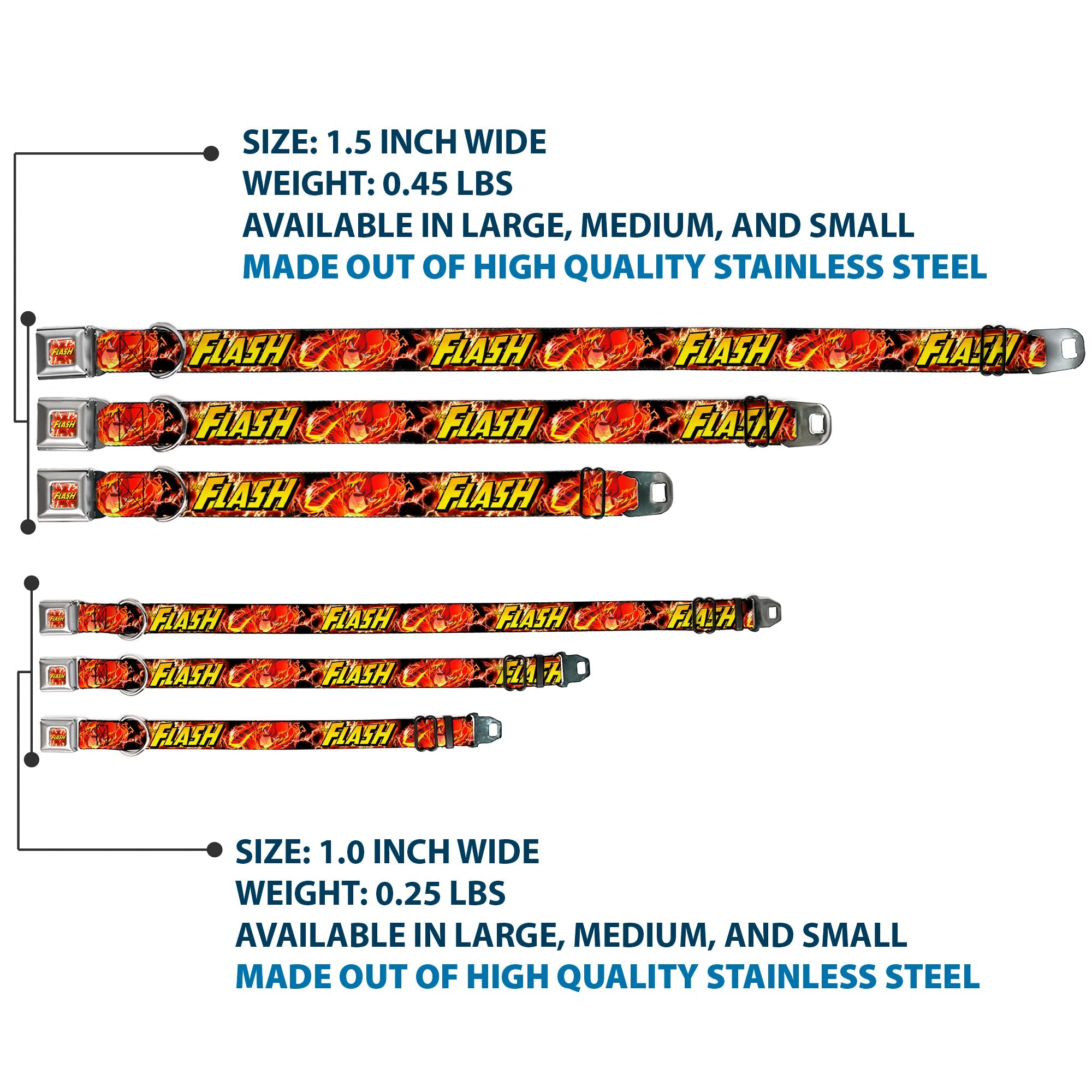 Dog Collar FLJ-THE FLASH Charge - THE FLASH Super Charged Running Pose