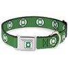 Buckle-Down DC Green Lantern Logo Green/Black/White Seatbelt Buckle Dog Collar