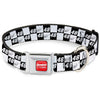 HENDRICK MOTORSPORTS Checker Logo Full Color Red/White Seatbelt Buckle Collar - Alex Bowman Autograph and #48 Checker Logo Black/White
