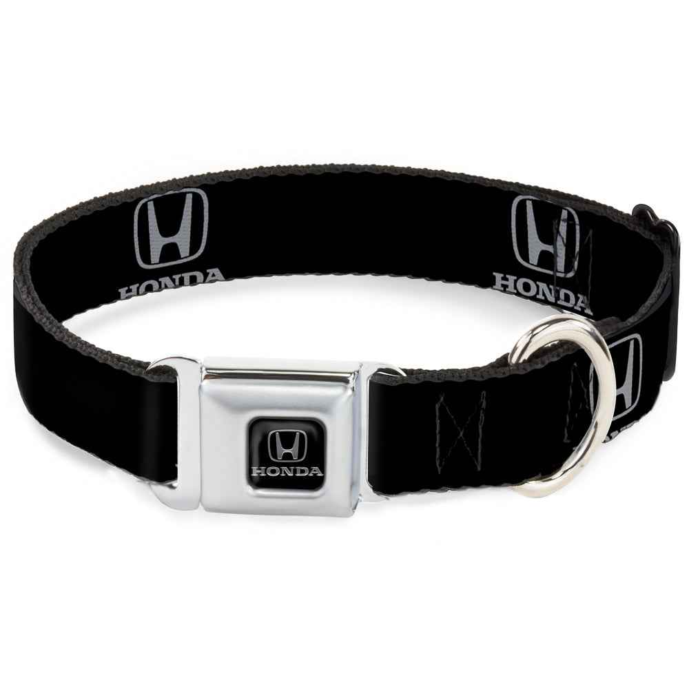 Buckle-Down Honda Seatbelt Buckle Dog Collar - Honda Logo Black/Silver