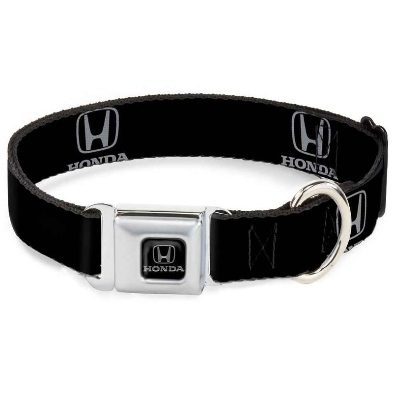 Buckle-Down Honda Seatbelt Buckle Dog Collar - Honda Logo Black/Silver