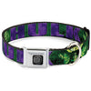Buckle-Down Marvel Hulk Face & Action Pose Seatbelt Buckle Dog Collar