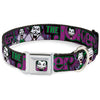 Dog Collar JKA-Joker Face - Joker Face/Logo/Spades Black/Green/Purple