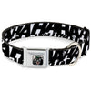 Joker The Killing Joke Holding Head Pose CLOSE-UP Full Color Seatbelt Buckle Collar - Jokers HA HA HA Repeat White/Black