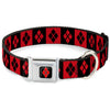 Buckle-Down DC Harley Quinn Diamond Blocks Seatbelt Buckle Dog Collar