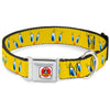 Looney Tunes Logo Full Color White Seatbelt Buckle Collar - Tweety Bird Expressions2