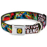 DOCTOR STRANGE MOVIE Doctor Strange Eye of Agamotto Full Color Black Gold Seatbelt Buckle Collar - Classic DOCTOR STRANGE Comic Book Title/4-Poses