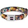 Nick 90S Icon Full Color Black/Blue/Pink Seatbelt Buckle Collar - Nick 90s Rewind 16-Character Poses Navy Blue