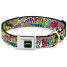 Classic TEENAGE MUTANT NINJA TURTLES Logo Seatbelt Buckle Collar - Teenage Mutant Ninja Turtles Sticker Slaps Collage White/Multi Color