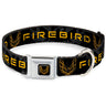 Dog Collar POG-Pontiac Firebird Logo Full Color Black/Golds - Pontiac FIREBIRD/Logo Black/Grays/Golds