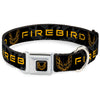 Buckle-Down Pontiac Firebird & Logo Black/Gray/Gold Seatbelt Buckle Dog Collar