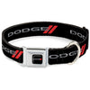 Buckle-Down Dodge Red Rhombus Repeat Seatbelt Buckle Dog Collar