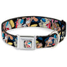 Ren & Stimpy Pose Black Seatbelt Buckle Collar - REN & STIMPY Poses Black/Blue/Yellow