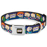 RUGRATS Logo Full Color Seatbelt Buckle Collar - RUGRATS Group Pose2 w/Reptar