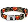Buckle-Down DC Superman Shield Camo Olive Seatbelt Buckle Dog Collar
