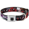 Buckle-Down Marvel Spider 6-Spider Hero Action Seatbelt Buckle Dog Collar