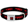 Toyota Logo Full Color Black/Red Seatbelt Buckle Collar - Toyota Racing Development TRD Logo Black/Red