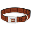 Buckle-Down Willy Wonka and the Chocolate Factory Wonka Bar Logo & Chocolate Bar Browns Seatbelt Buckle Dog Collar
