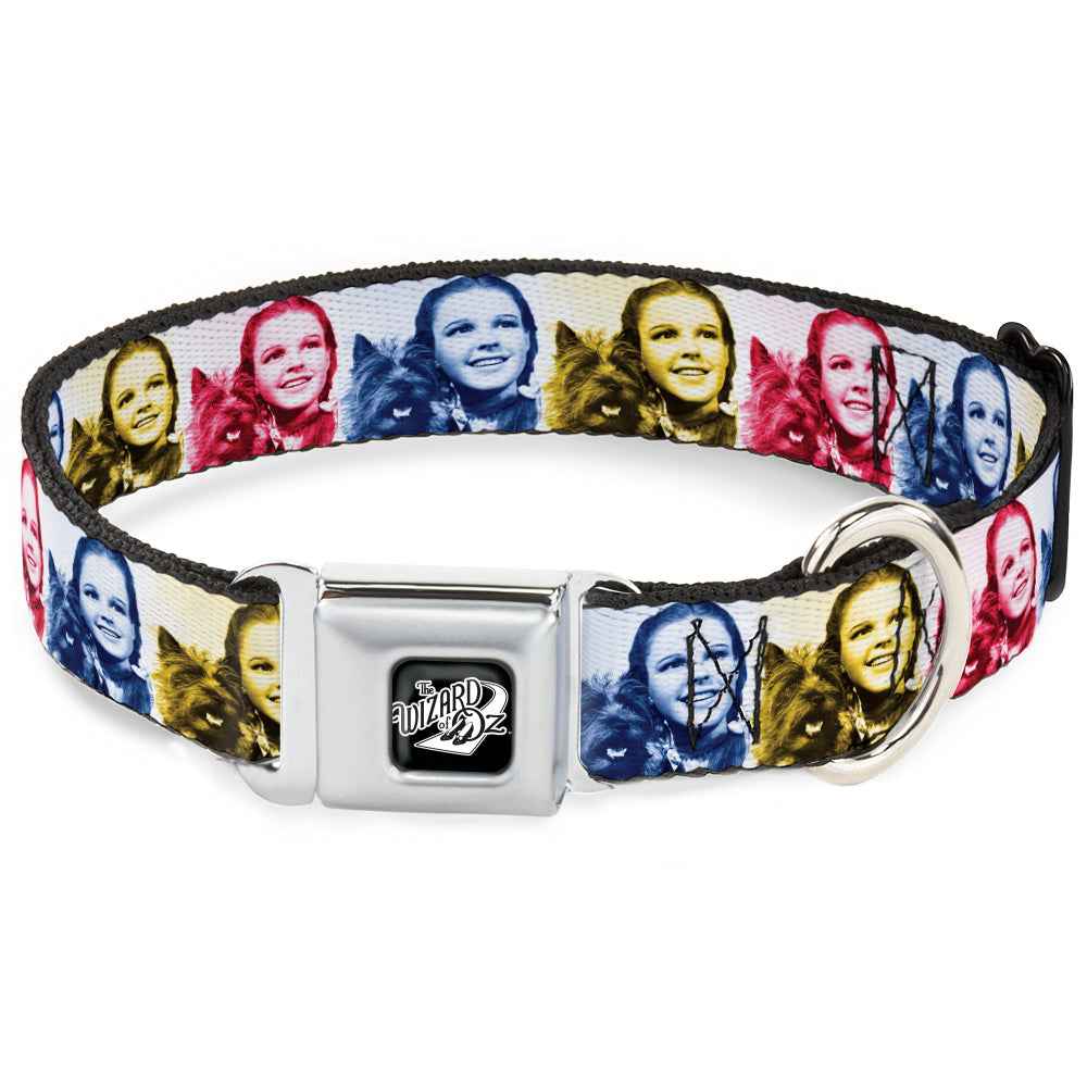 Buckle-Down The Wizard Of Oz Title Logo Black/White & Dorothy and Toto Pose Blocks Seatbelt Buckle Dog Collar
