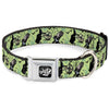 Buckle-Down The Wizard Of Oz Title Logo Black/White & Wicked Witch of the West and Flying Monkeys Seatbelt Buckle Dog Collar